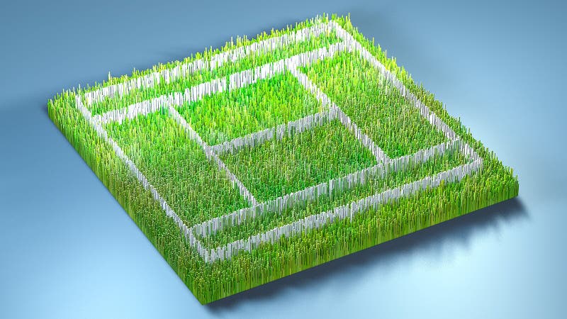 topografi för tolkning 3d med kuber vektor illustrationer topografi för tolkning 3d med kuber vektor illustrationer