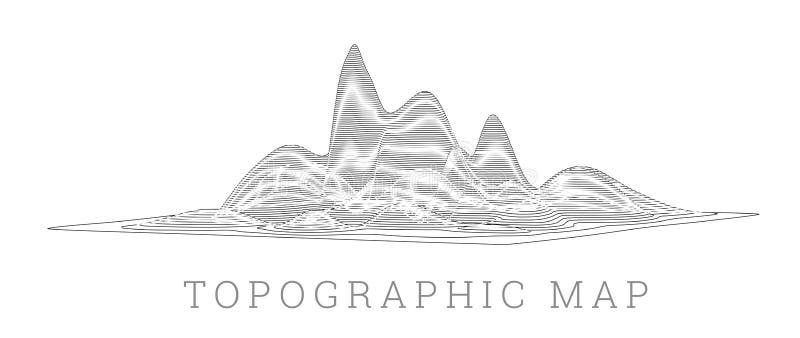 Topografisk översikt av lokaliteten, vektorillustration stock illustrationer Topografisk översikt av lokaliteten, vektorillustration stock illustrationer