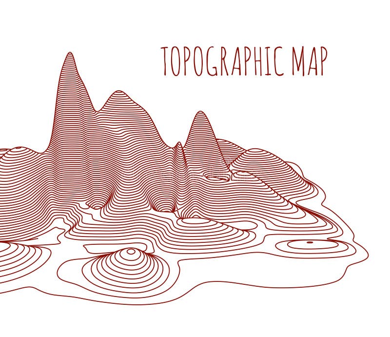Topografisk översikt av lokaliteten, vektorillustration vektor illustrationer Topografisk översikt av lokaliteten, vektorillustration vektor illustrationer