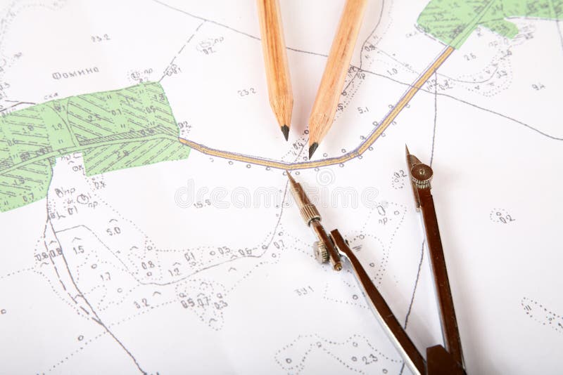 Topographic map of district stock images