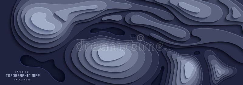 grey abstract minimal modern wall decor Abstract 3D paper cutout waves topography printable art set of 4