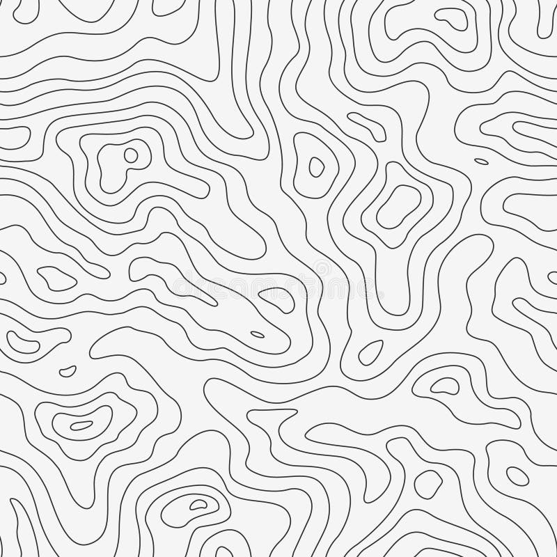 Topographic Map Seamless Pattern