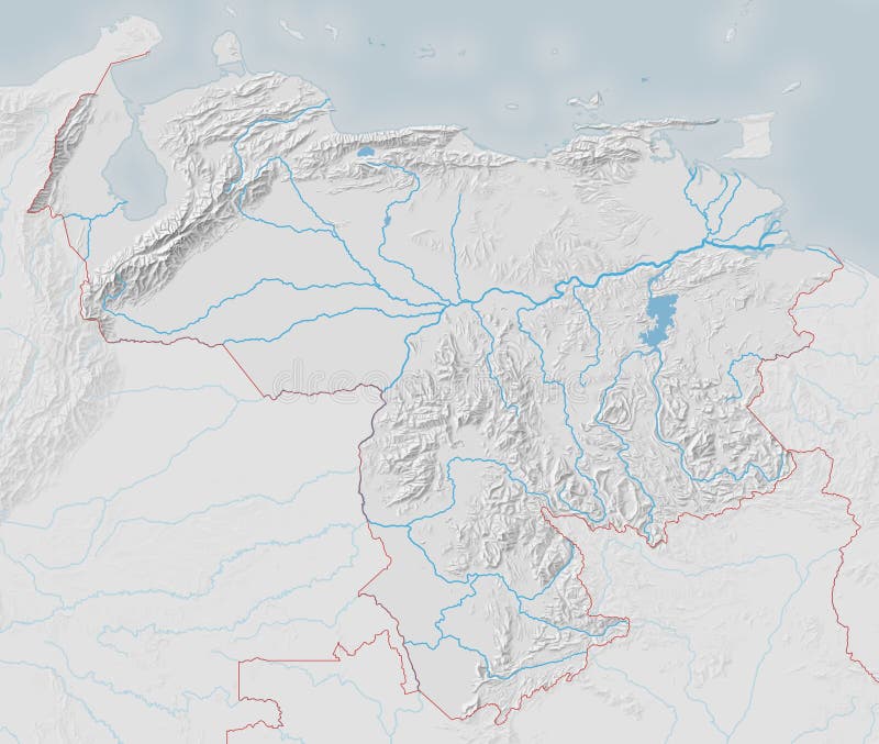 Topographic Map Of Venezuela Stock Illustration Illustration Of