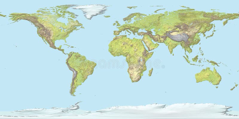 Map World Topographic Stock Illustrations 1 547 Map World