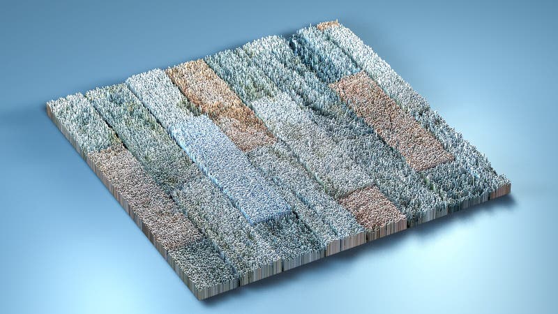 topographie du rendu 3d avec des cubes illustration stock topographie du rendu 3d avec des cubes illustration stock