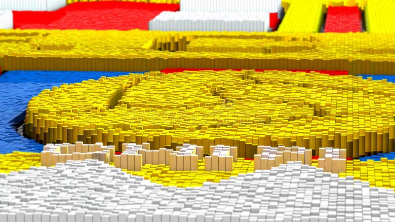 topographie du rendu 3d avec des cubes illustration libre de droits topographie du rendu 3d avec des cubes illustration libre de droits