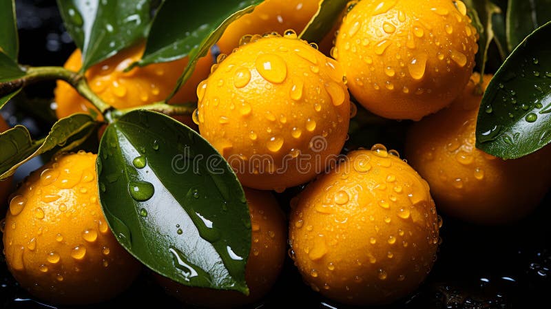 Topview kumquat stos świeże i zesty cytrus royalty ilustracja