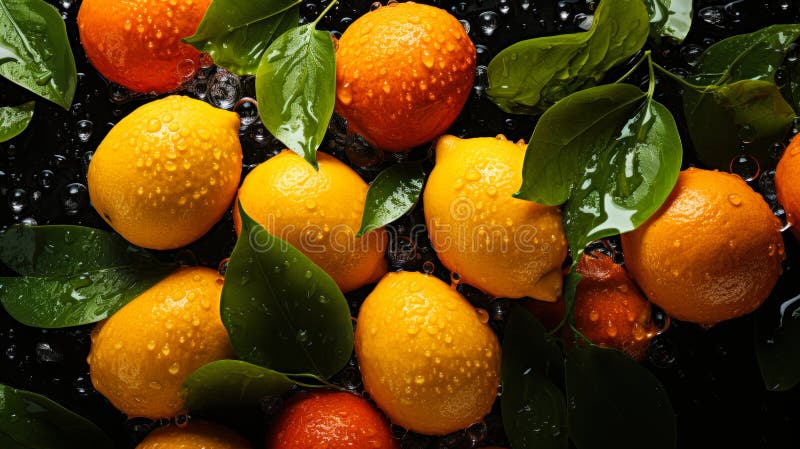 Topview ugli fruta pila fruta fresca para un estilo de vida saludable libre illustration