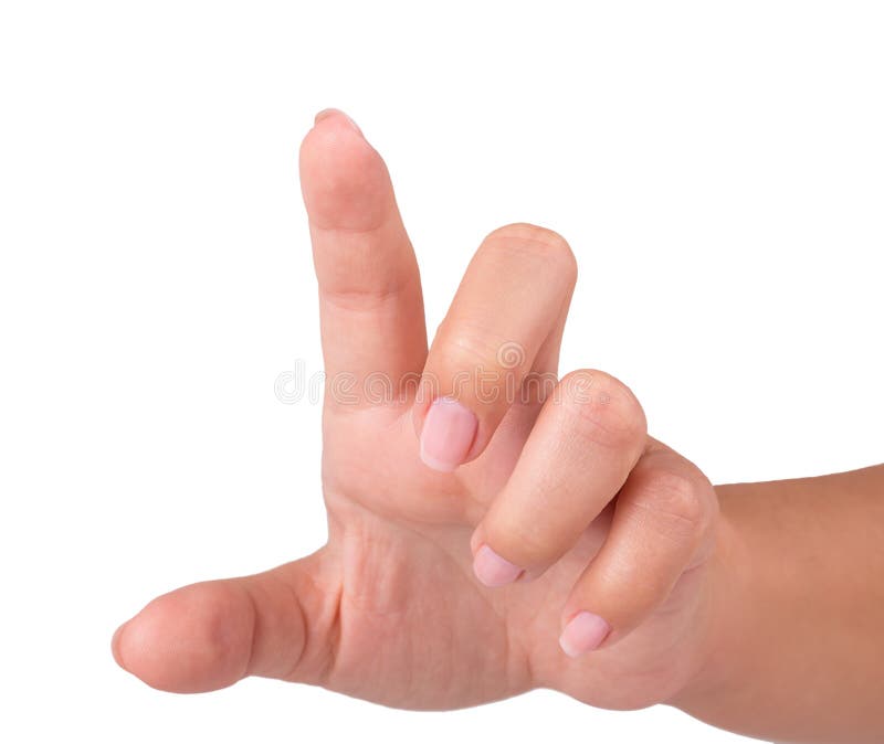 Toque do dedo da mão