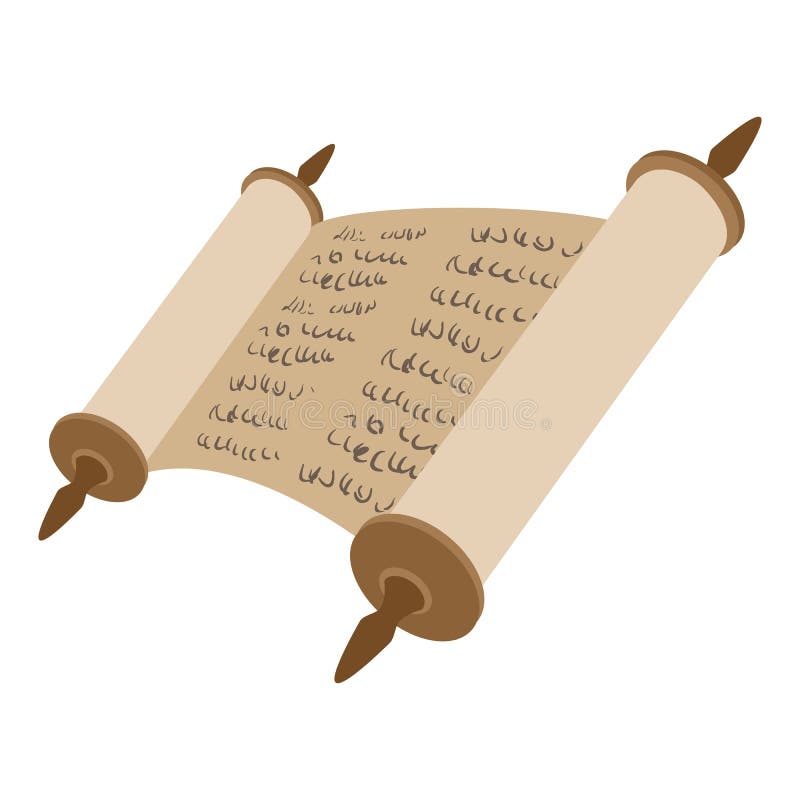 Torah scroll cartoon icon stock vector. Illustration of megilla - 79752326