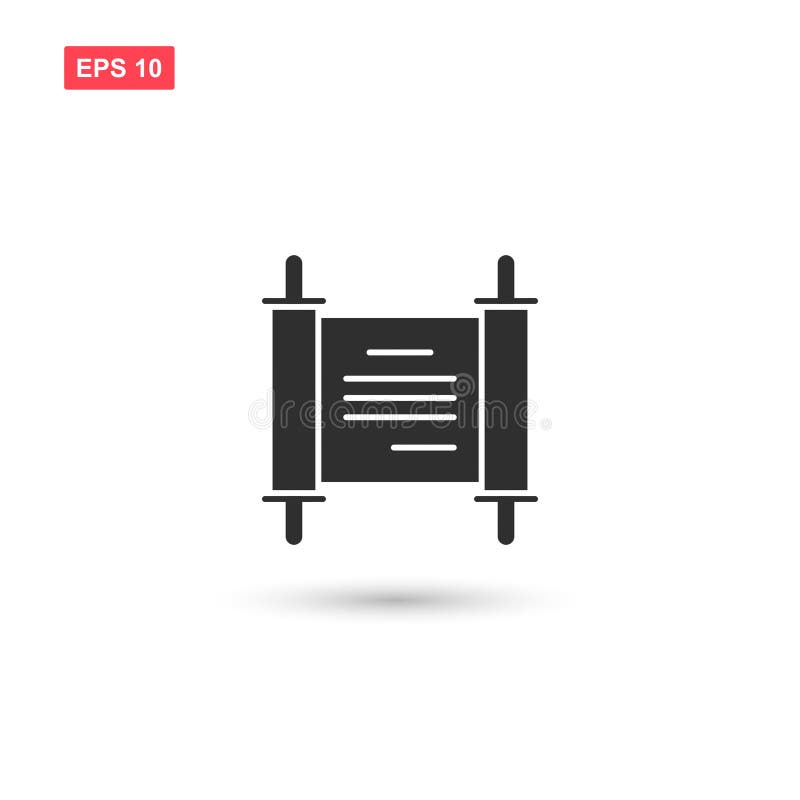 Torah scroll icon vector design isolated 2 royalty free illustration