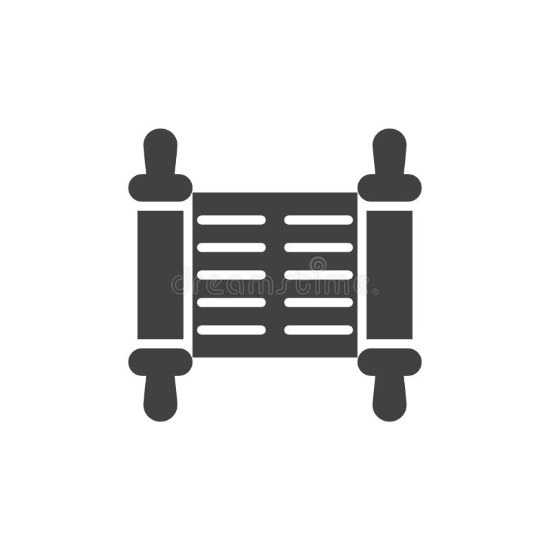 Torah scroll vector icon vector illustration