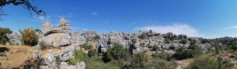 Torcal De Antequera, Provinz Málaga, Andalusien, Spanien die einzigartige Form der Felsen ergibt sich aus der Erosion, die 150 MI
