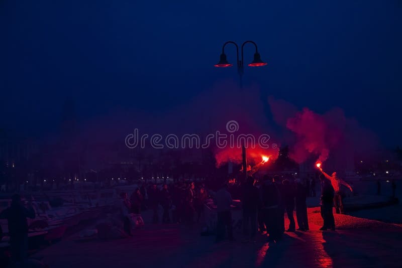 Torcida Football Fans on Stadium Editorial Photography - Image of torcida,  hajduk: 86160967
