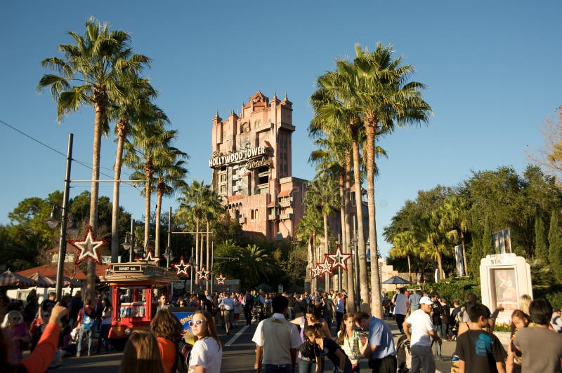 Toren van Verschrikking bij de Studio's van Disneyâs Hollywood stock fotografie Toren van Verschrikking bij de Studio's van Disneyâs Hollywood stock fotografie