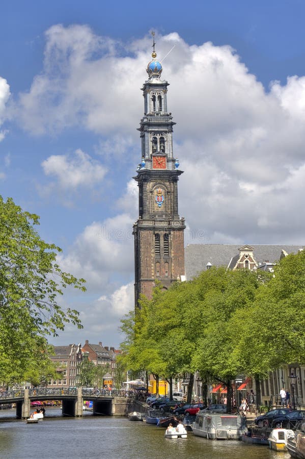 Toren Van Westerkerk in Amsterdam Redactionele Stock Foto Image of