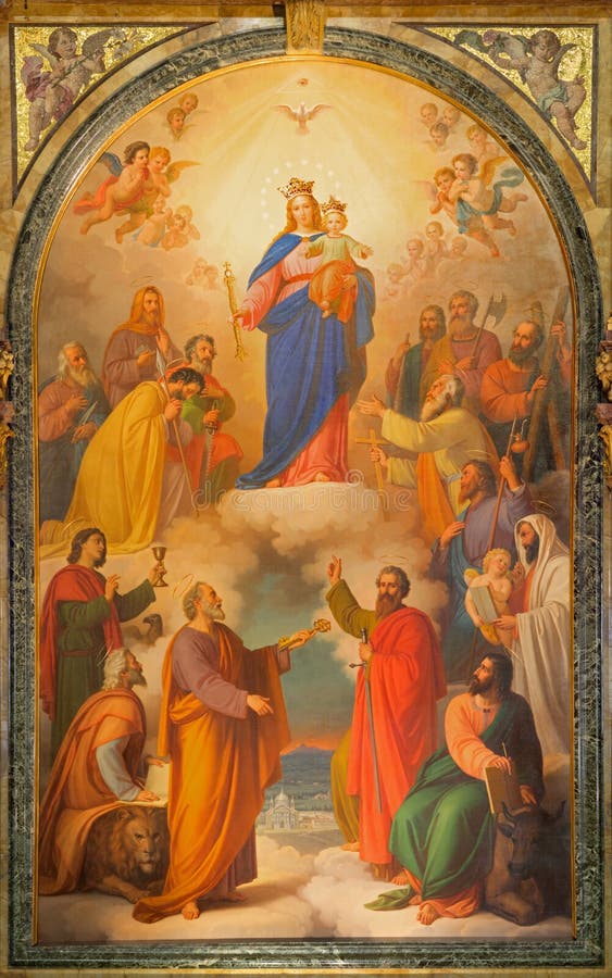 Chiesa Di Maria Ausiliatrice Torino Torino - La Pittura Di Madonna Con Il Bambino Sull'altare Della Miniera