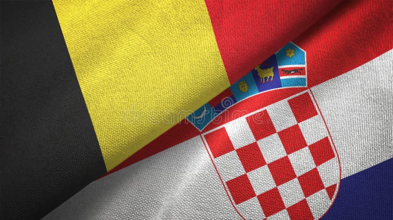 Kroatien Och Belgien Kroaten Och De Belgiska Flaggorna ...