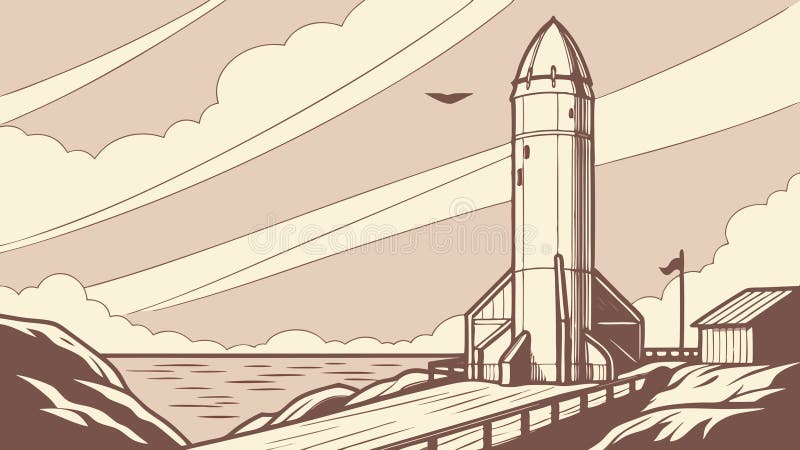Torktumling vid en vektordesign för kustpadslingor generativ AI vektor illustrationer