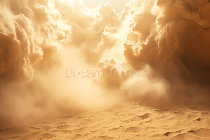 Tormenta de arena cósmica revelando tesoros ocultos del desierto hermosa naturaleza maravilla relajante stock de ilustración