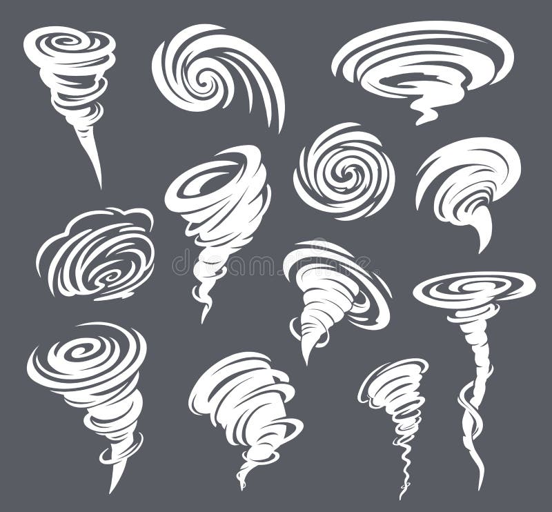 Tormenta De Ciclones Twister En El Huracán Ilustración del Vector -  Ilustración de velocidad, tornado: 236845001