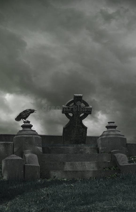 Tormentas del cementerio del cuervo fotografía de archivo libre de regalías Tormentas del cementerio del cuervo fotografía de archivo libre de regalías
