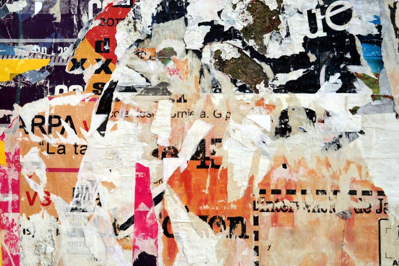 Torn Advertisement Background stock photos
