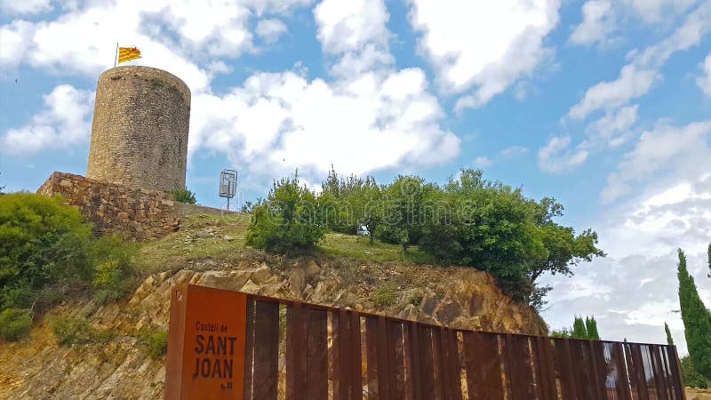 Torn av bergslotten San Juan Spanien Blanes