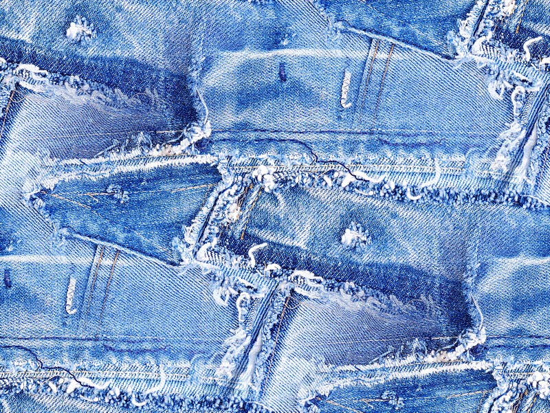 Torn Jeans Texture - Seamless Background Stock Photo - Image of pants ...