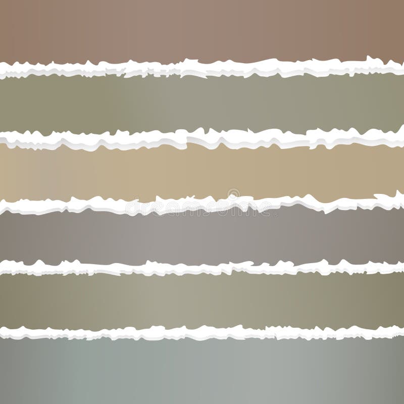 Torn Crumple Brown Paper, Adhesive, Sticky Tape Stock Vector