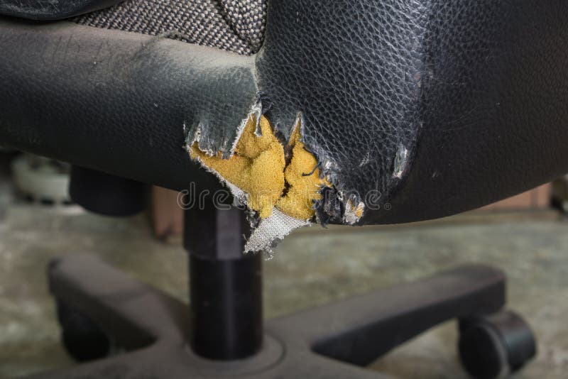 Torn leather seat stock photo. Image of ripped, comfortable 78351728