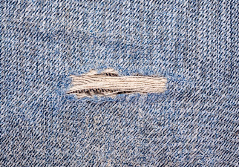 The Torn Old Blue Jeans Texture Stock Image - Image of stitch, blue ...