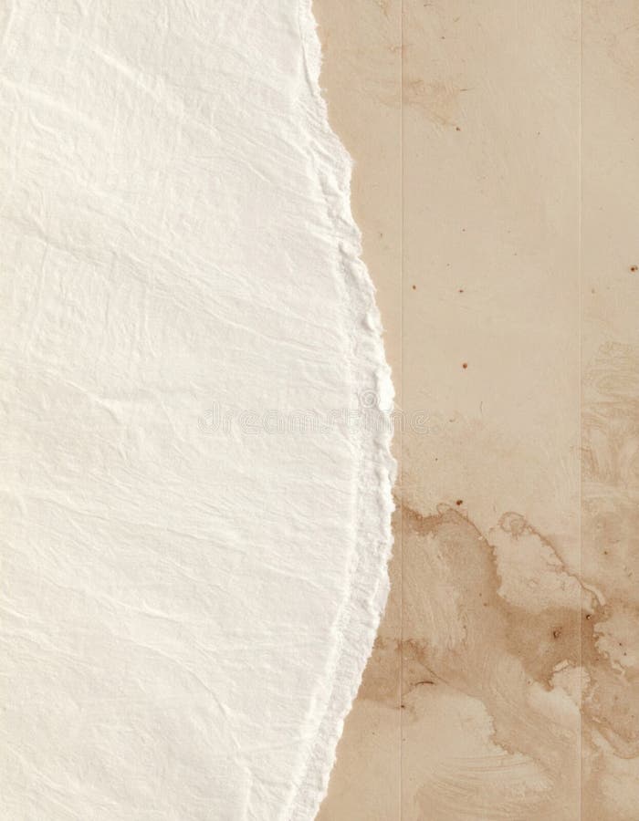 Torn Paper Collage with Beige and Brown Textures for Vintage Backgrounds stock illustration