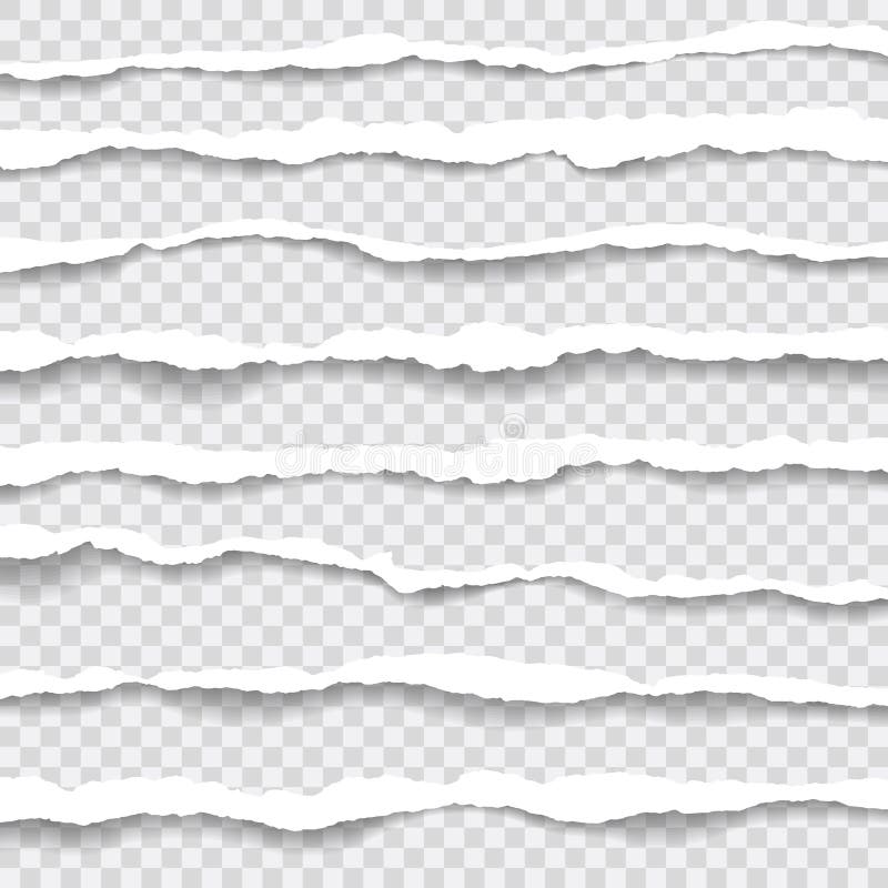 Torn paper edges, seamless horizontally texture, vector isolated in space for advertising, banner of web page, border royalty free illustration Torn paper edges, seamless horizontally texture, vector isolated in space for advertising, banner of web page, border royalty free illustration