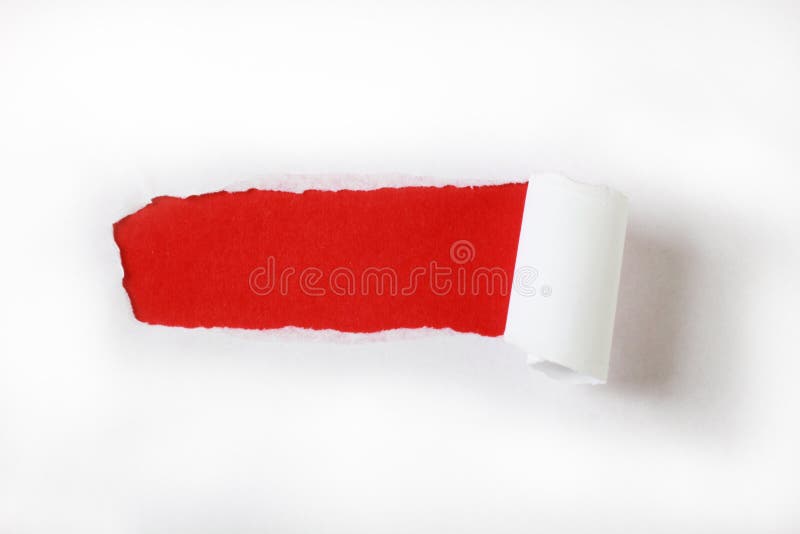 Torn white paper with red paper royalty free stock photo Torn white paper with red paper royalty free stock photo