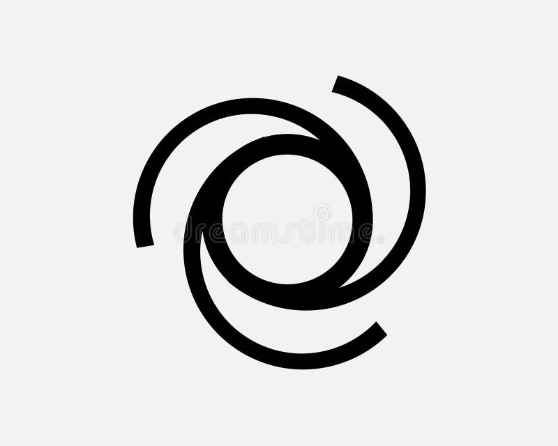Tornade icône tornade spirale rotation tourbillon tornade rotation vectoriel noir blanc icône illustration stock