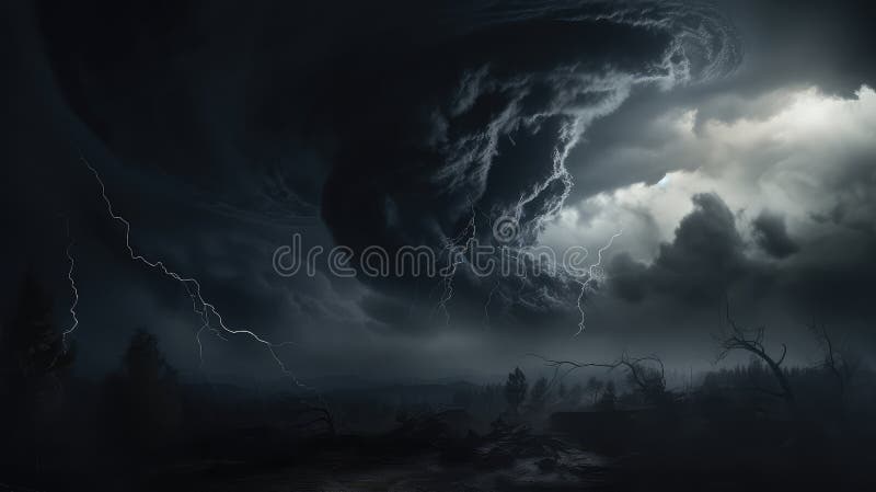 Tornade noire illustration stock