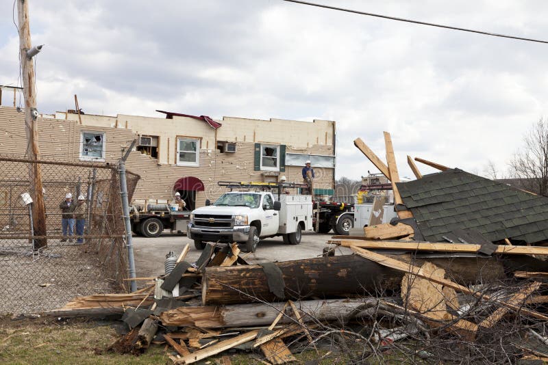 Tornado Aftermath in Henryville, Indiana Editorial Photo Image of tornado, disaster 23681361