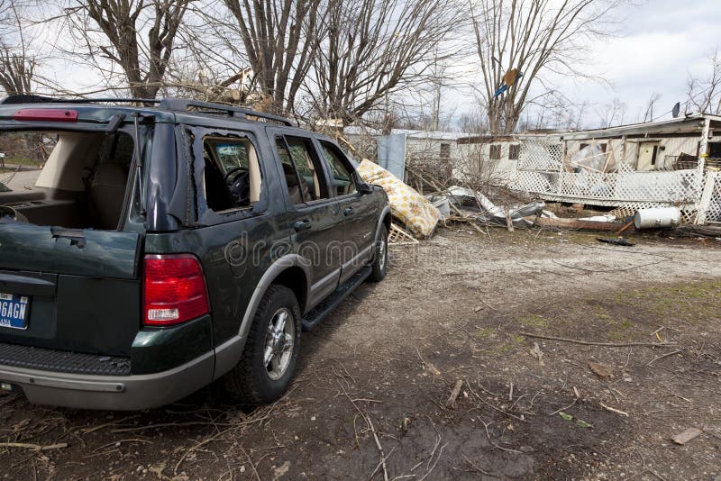 Tornado Aftermath in Henryville, Indiana Editorial Photography Image