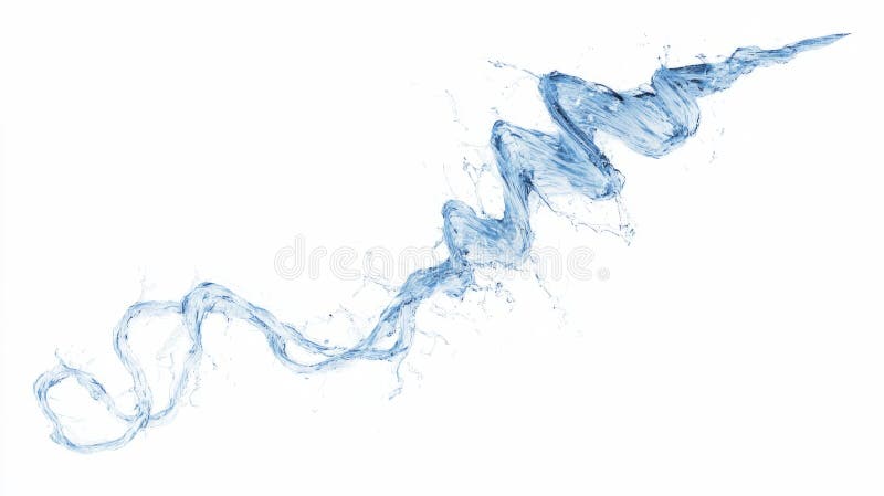 Tornado-shaped water swirl minimal on white royalty free stock images