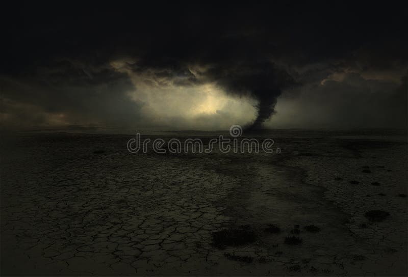 Tornado Storm Landscape Background stock illustration Tornado Storm Landscape Background stock illustration