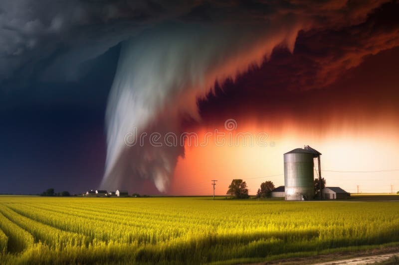 tornado rainbow lightning