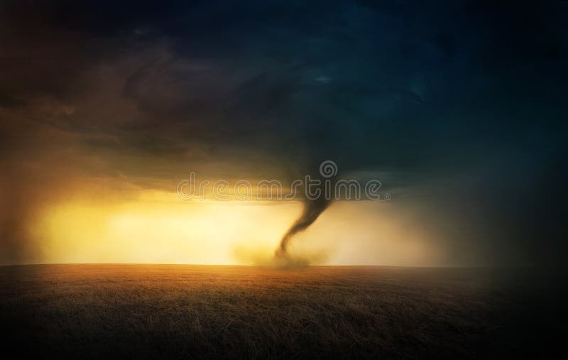 Tornado sunset royalty free stock images Tornado sunset royalty free stock images