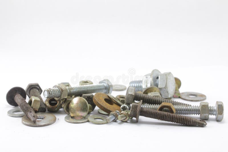 Tornillos, Nueces, Pernos Y Clavos Foto de archivo Imagen de equipo