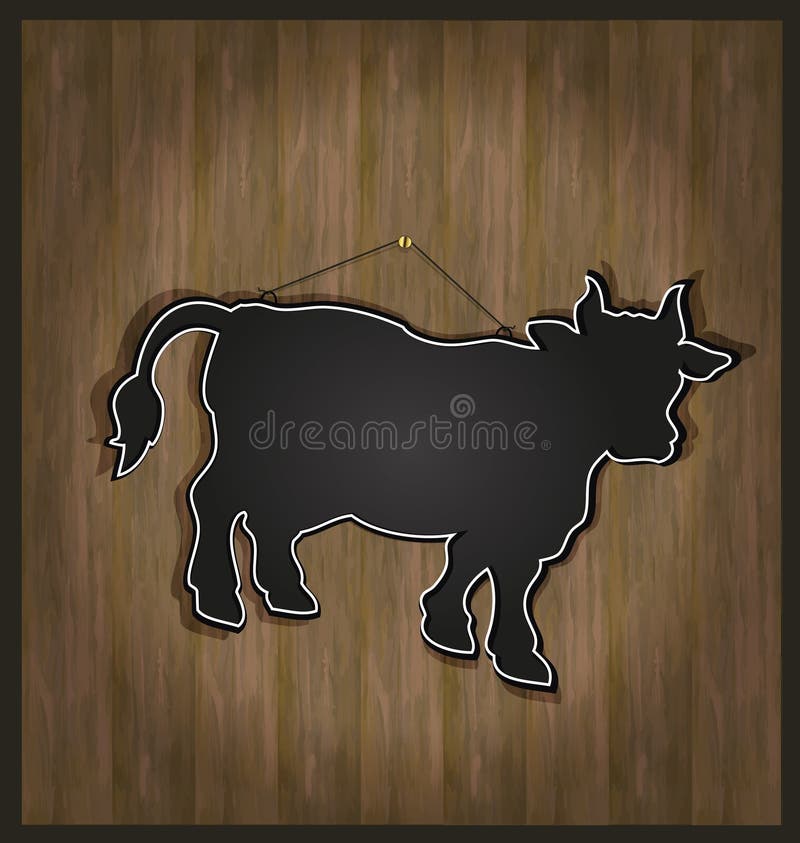 toro de la vaca del menú de la pizarra libre illustration toro de la vaca del menú de la pizarra libre illustration