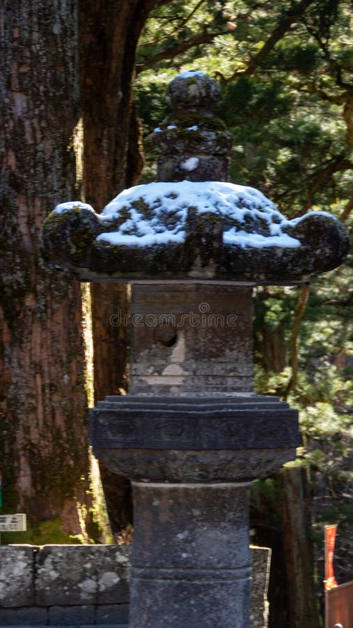 Toro lanterns at Toshogu Shrine stock image