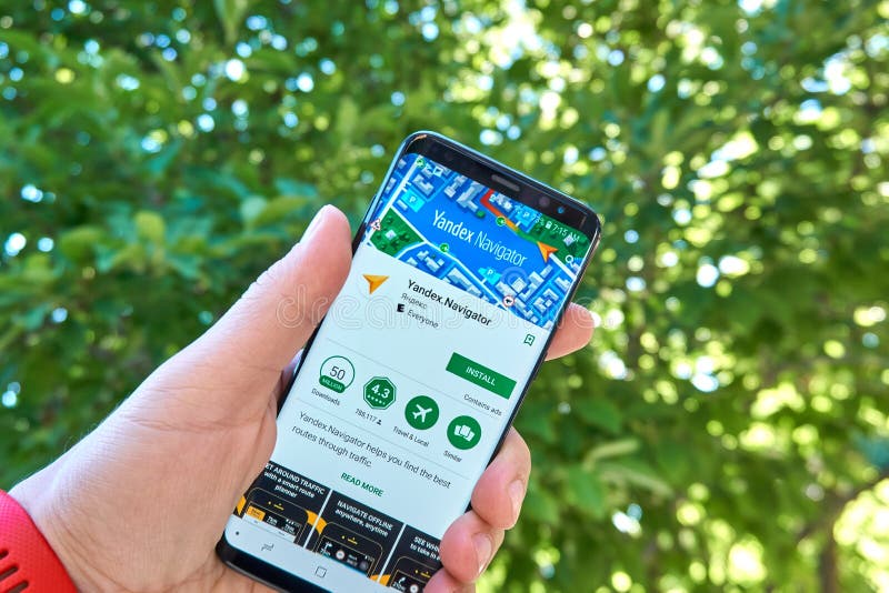 Toronto canada july 15 2018 yandex money mobile app on samsung