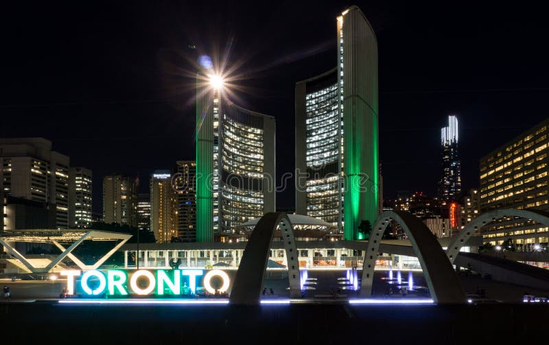 Toronto, ON, Canada June 17 2016 Nathan Phillips Square new City stock photography Toronto, ON, Canada June 17 2016 Nathan Phillips Square new City stock photography