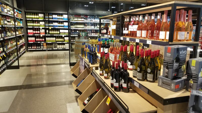 Liquor department in retail store in Canada