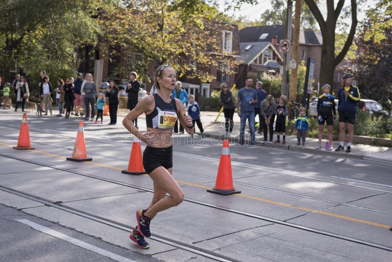 TORONTO, on/CANADA - OCT 22, 2017: Marathon Runner Catherine Pas ...